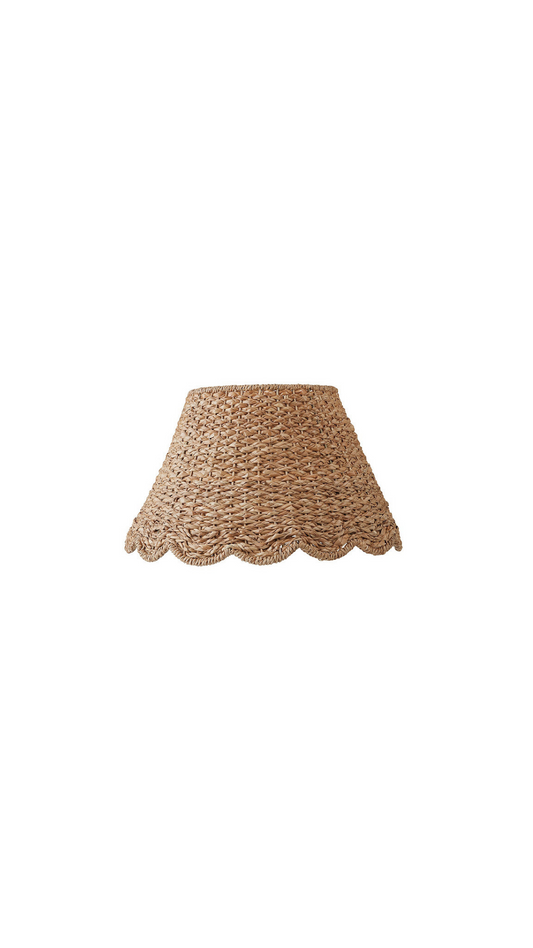 Scalloped Seagrass Lamp Shade