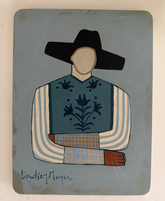 Blue Blossom Birch Panel Print